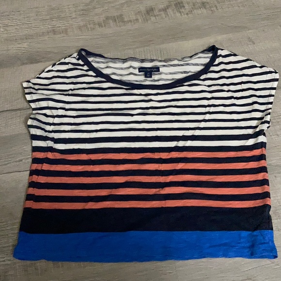 Tops - American Eagle Striped Crop Top